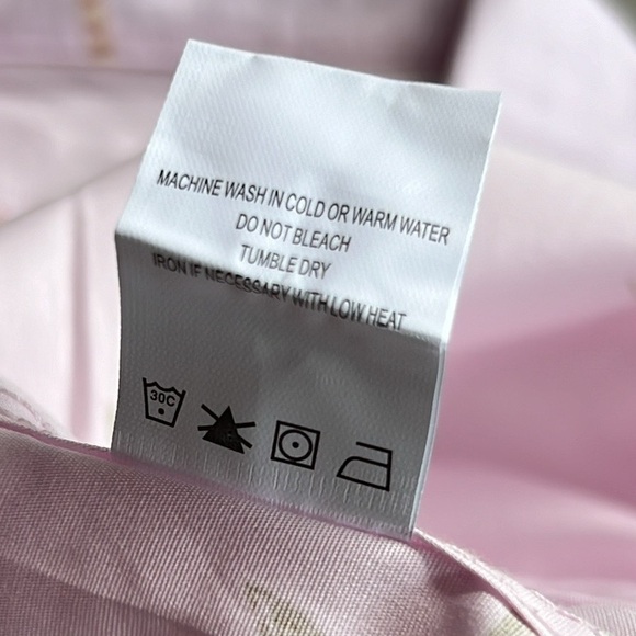 NWT Anchor Boys pale pink with palm trees button down short sleeve shirt. Large - Picture 7 of 8